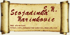Stojadinka Marinković vizit kartica